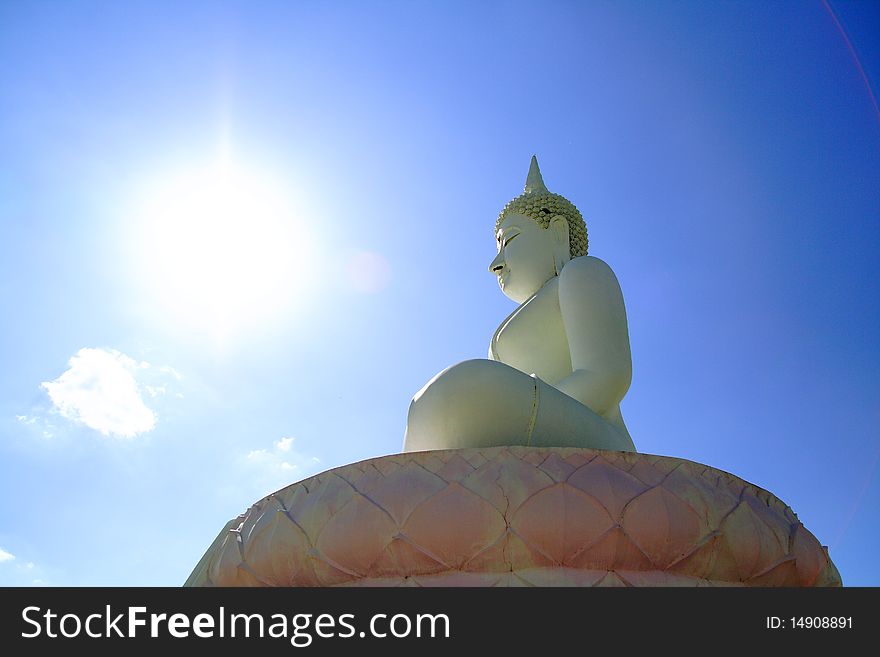 The big white Buddha in Thailand