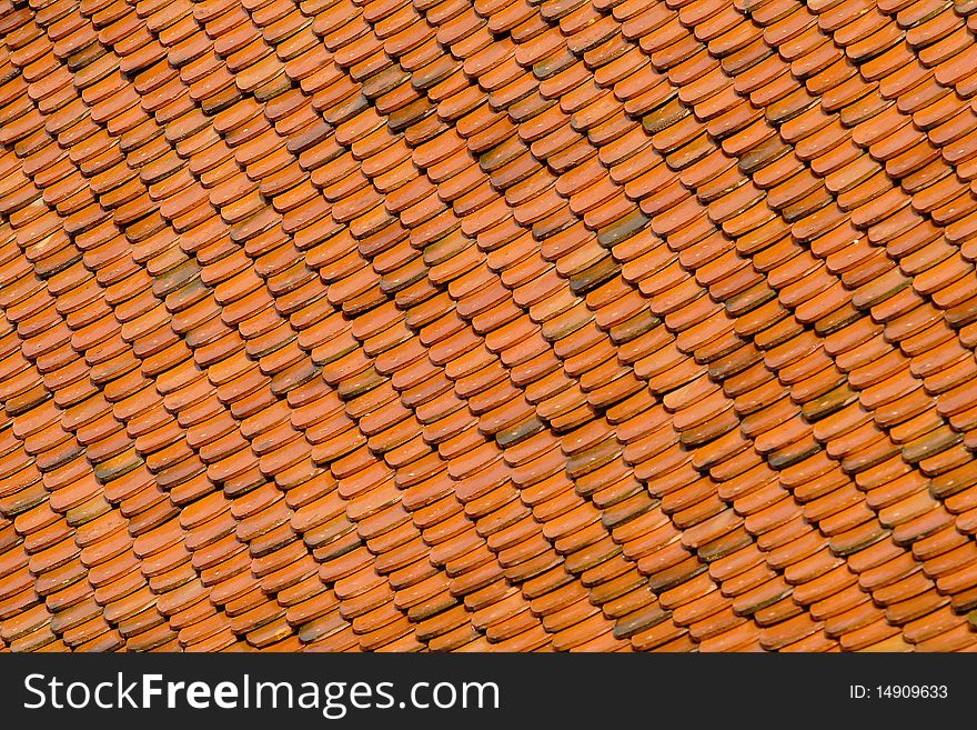 Tile roof of Thailand temple