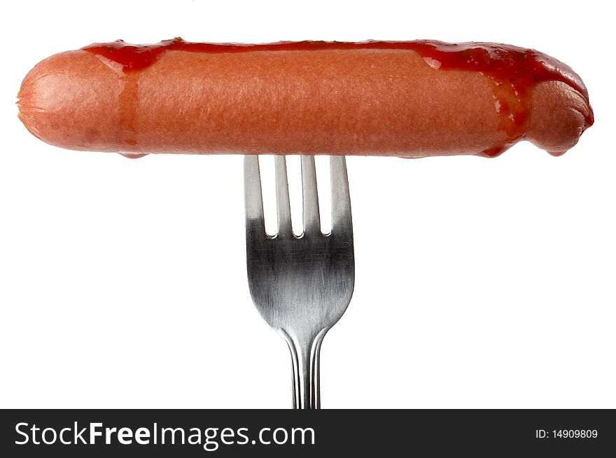 Sausage on the fork