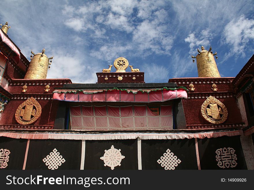 Main shrine of jokhang temple. Main shrine of jokhang temple