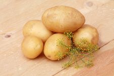 Raw Potatoes Stock Photo