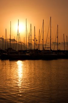 Marina Sunset Stock Photos