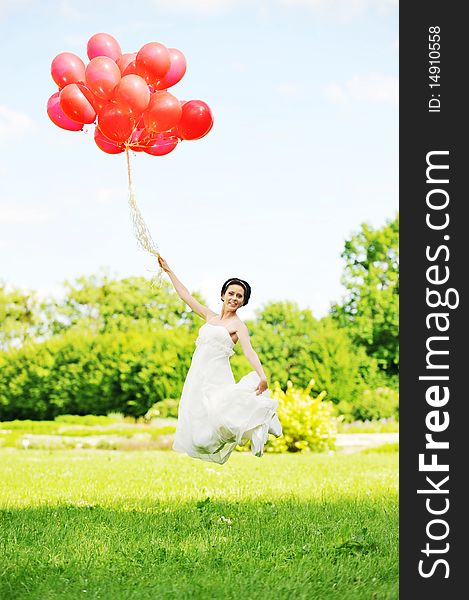 Bride  With Balloons