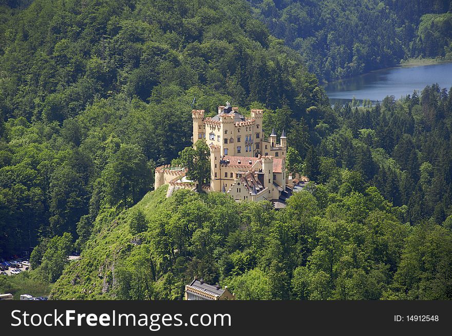 The castle of Ludwig II of Bavaria, Hohenschwangau. The castle of Ludwig II of Bavaria, Hohenschwangau.