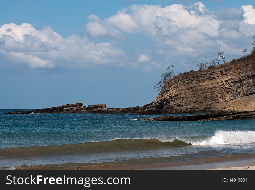 Beautiful Bay At Pacific Ocean