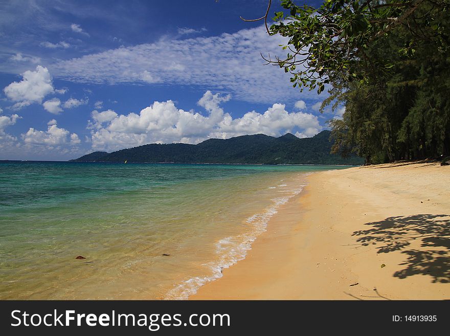 Beach and sea with crystal clear waters. Beach and sea with crystal clear waters