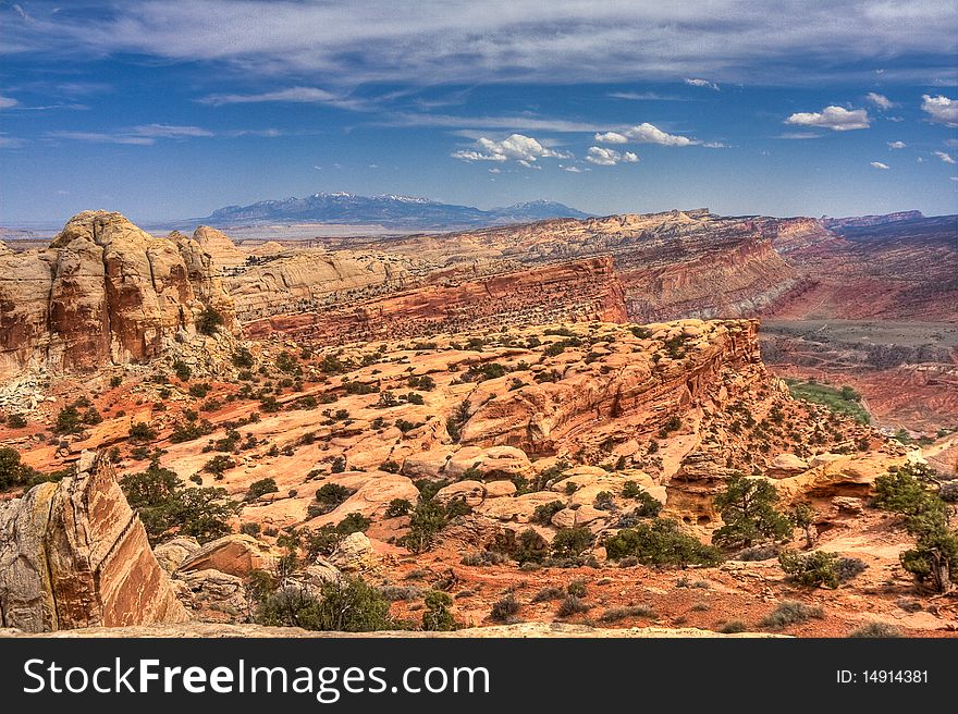 Landscape view for the high point in Capitol Reef National park