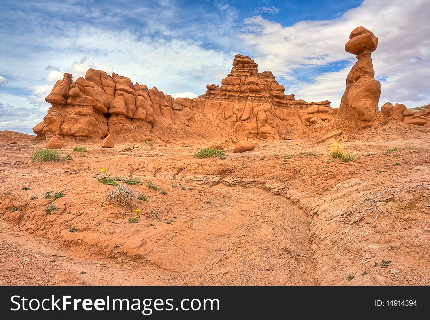 Landscape View of Goblin Valley state park in Utah