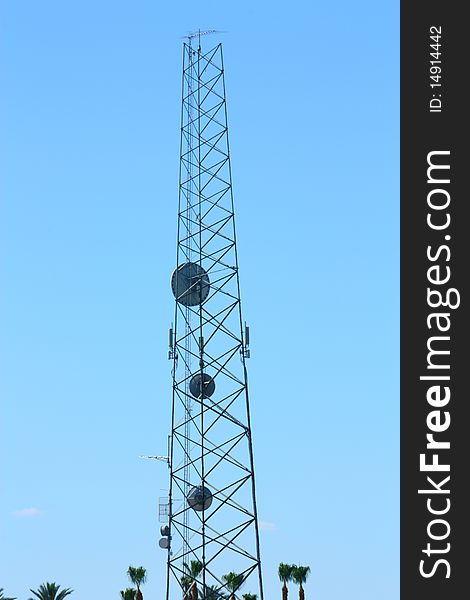 Communications Tower used for Cell phone signals.