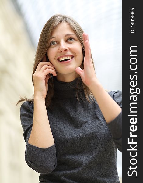 Woman With Mobile Telephone