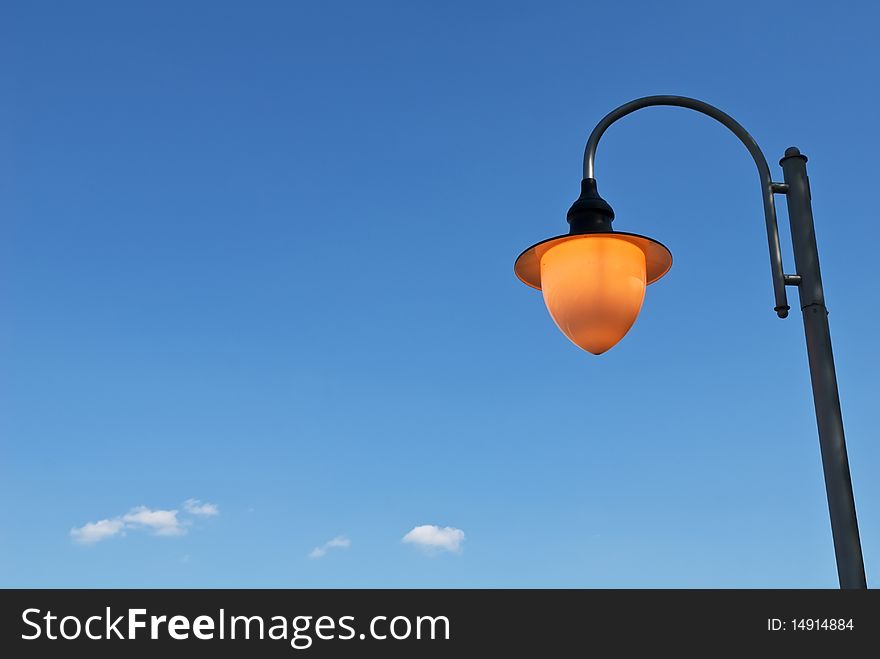 Street Light on a blue background