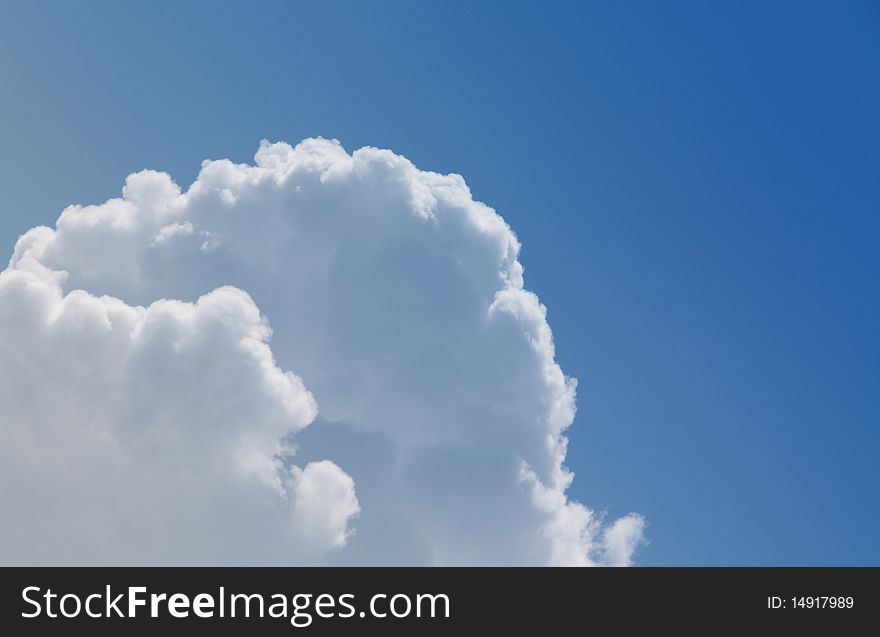 Blue sky with some white puffy clouds