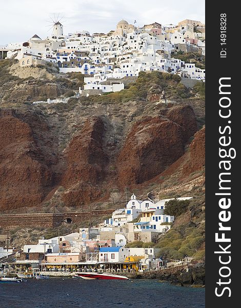 Santorini Island - summer holiday destination in Greece. Santorini Island - summer holiday destination in Greece