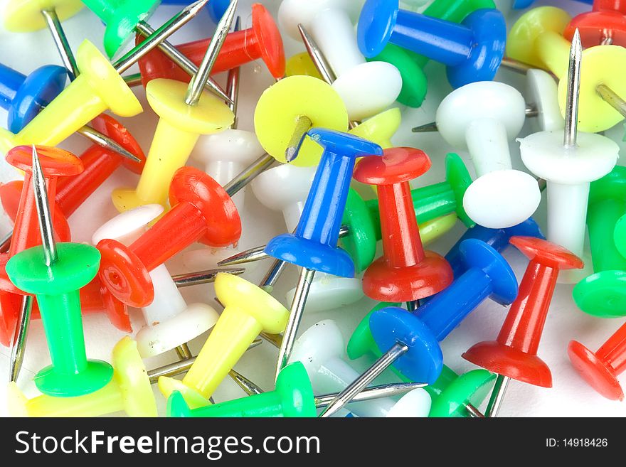 Office buttons of the miscellaneous colour on white background