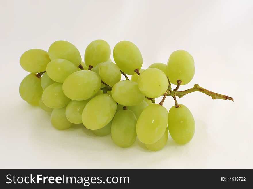 Whaite grape on white background