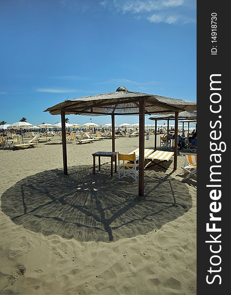 Beach in versilia, tuscany, italy