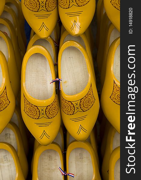 Painted Dutch wooden shoes for sale
