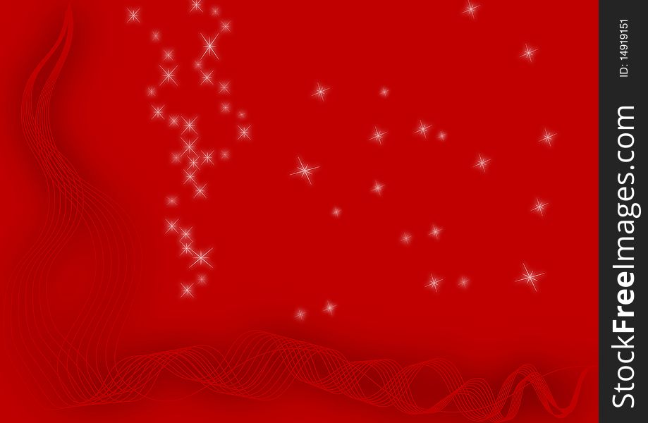 New year  Red snowflakesr  on a red background