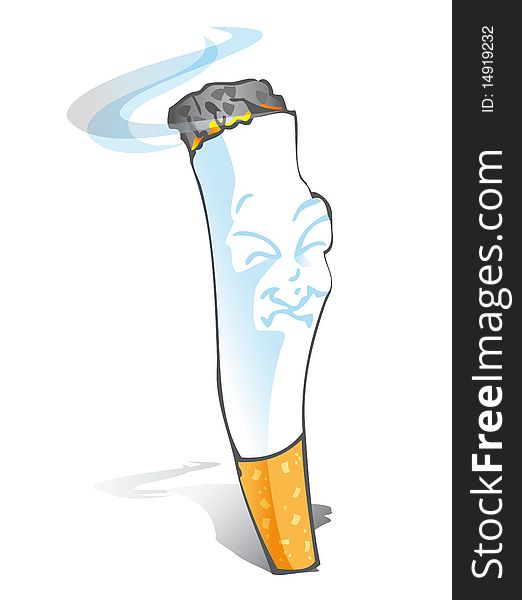 Cartoon lit cigarettes - vector illustration