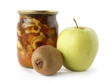 Apple Kiwi And Apple Jam Royalty Free Stock Image Apple Kiwi And Apple Jam Royalty Free Stock Image