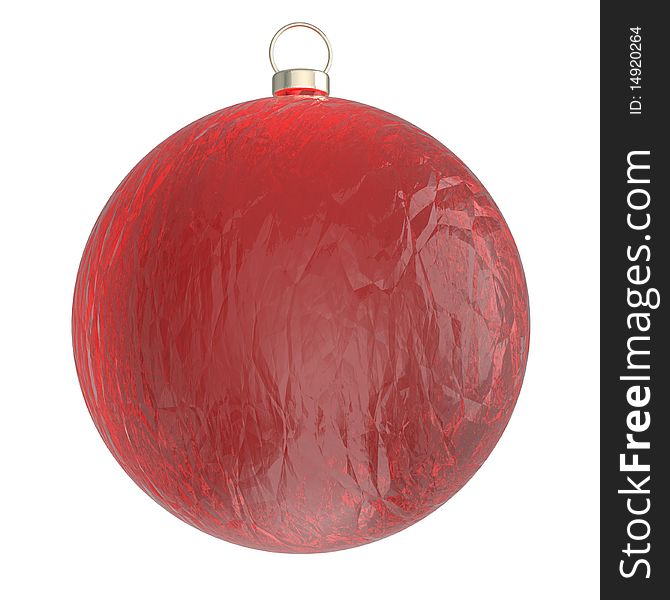 Christmas ball isolated on white - 3d illustration