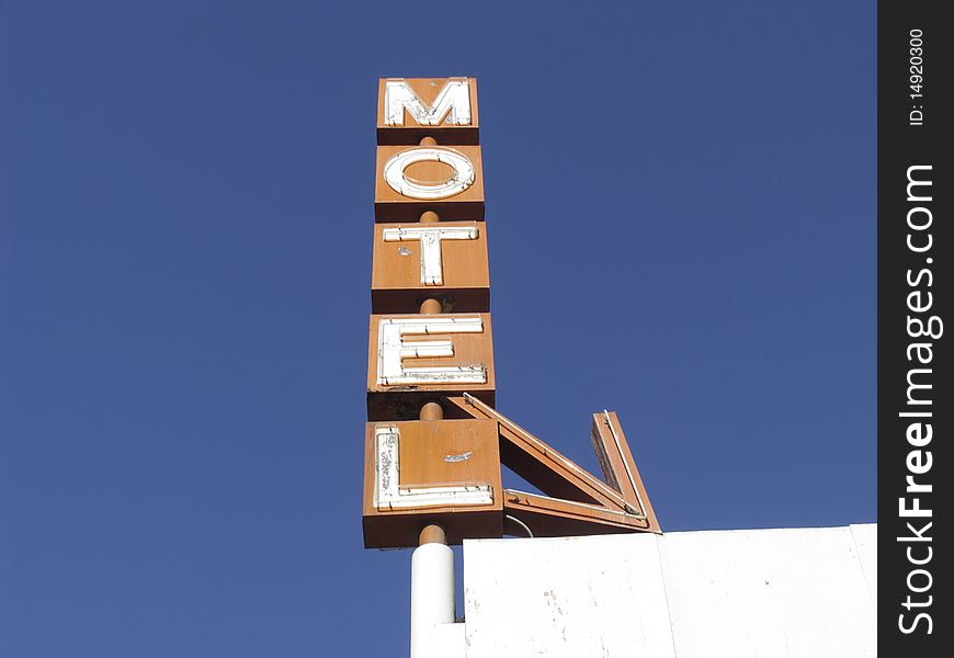 Hotel sign in United States of America. Hotel sign in United States of America