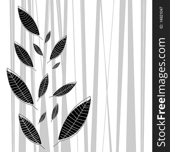 Decorative leaf background illustration vector. Decorative leaf background illustration vector