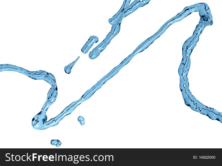 Splashing water abstract background isolated on white with clipping path. Splashing water abstract background isolated on white with clipping path