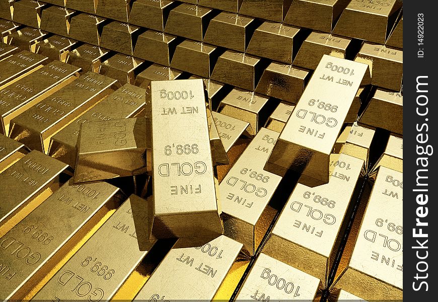 A lot of gold bars