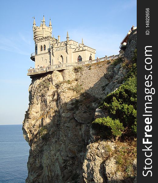 Swallow's nest, ancient building on the brink of rock