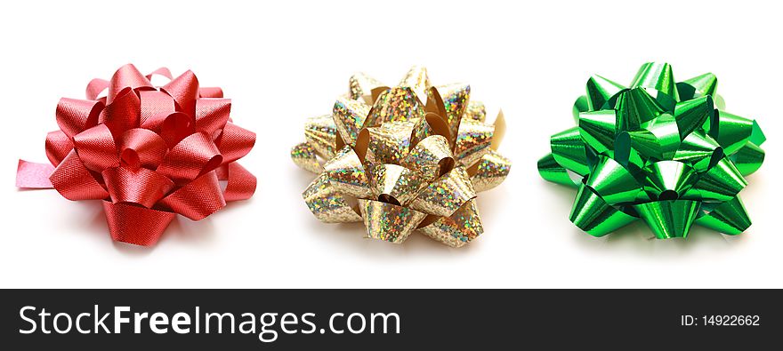 Isolated Set Of Ribbon Bows