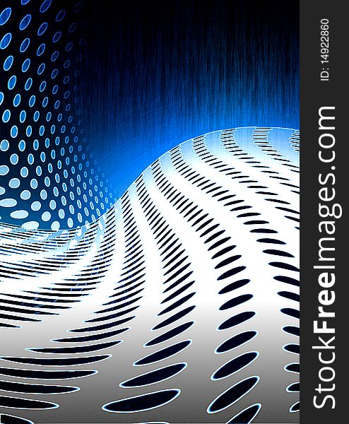 Abstract idea with circles, blue and with. Abstract idea with circles, blue and with