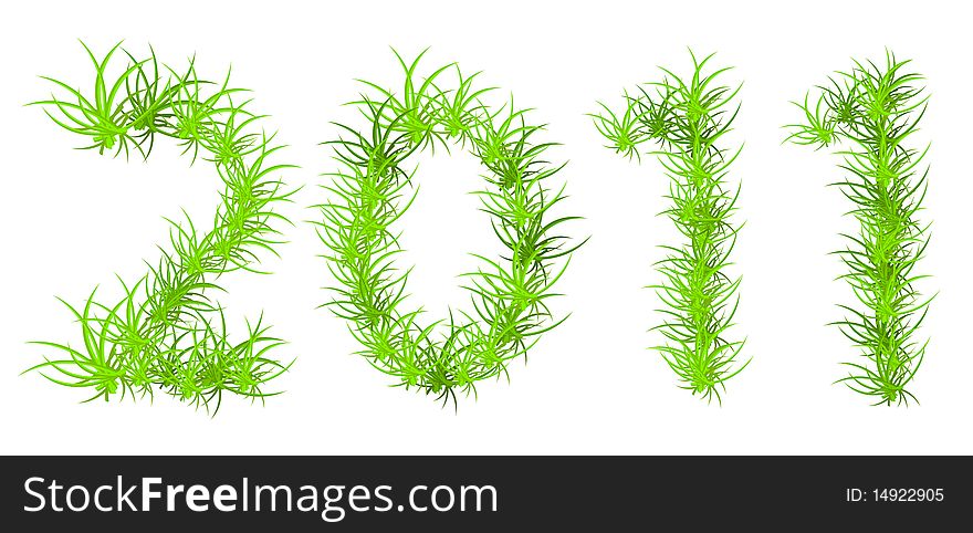 Vector illustration of 2011 year - ecology concept