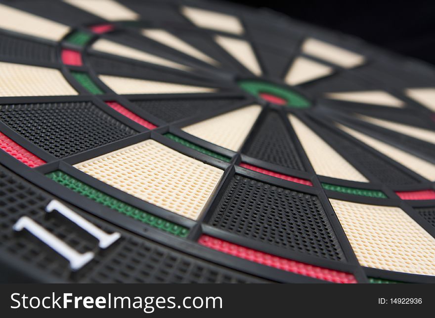 Darts board close up, sport commercial