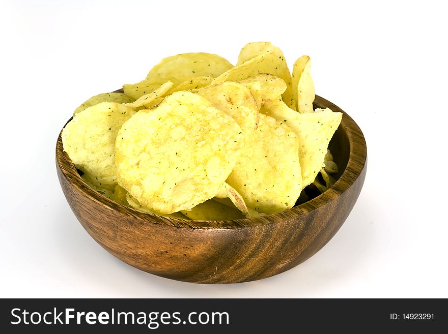 Potato Chip on isolated white background