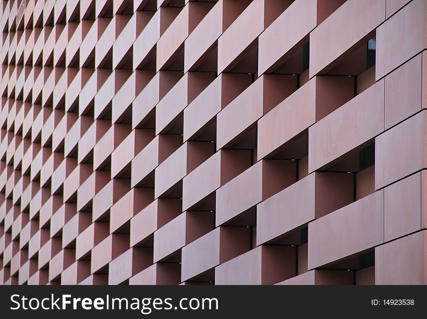 An abstract view on the exterior faced of a building. An abstract view on the exterior faced of a building