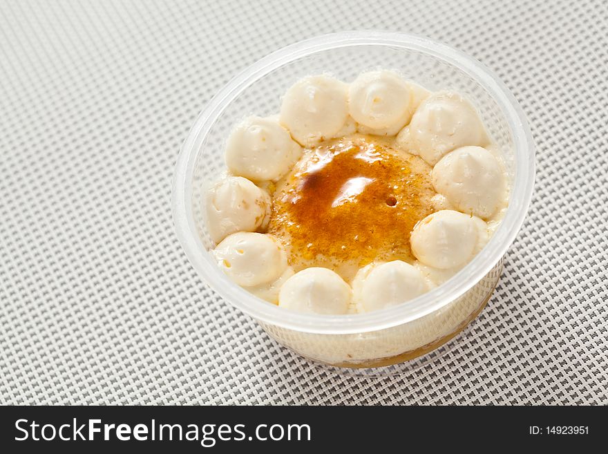 Cup Of Whiskey Cake With Cream