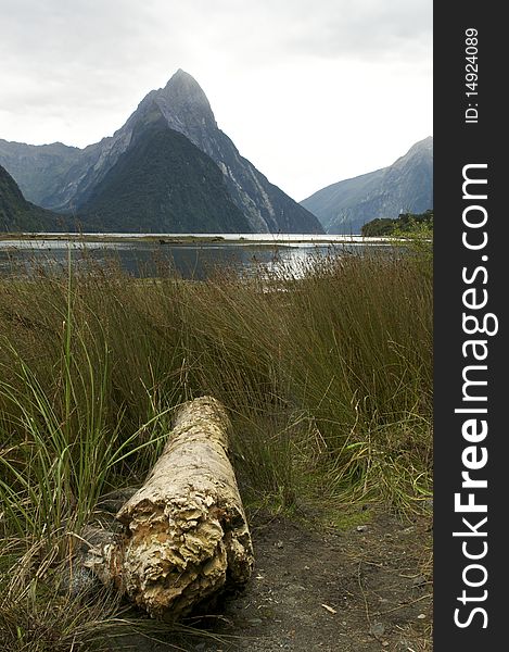 Mitre Peak at Milford Sound in New Zealand