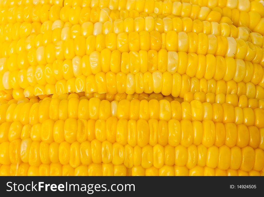 Yellow background of sweet corn