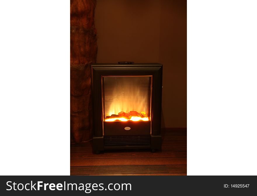 Romatic fireplace in a room