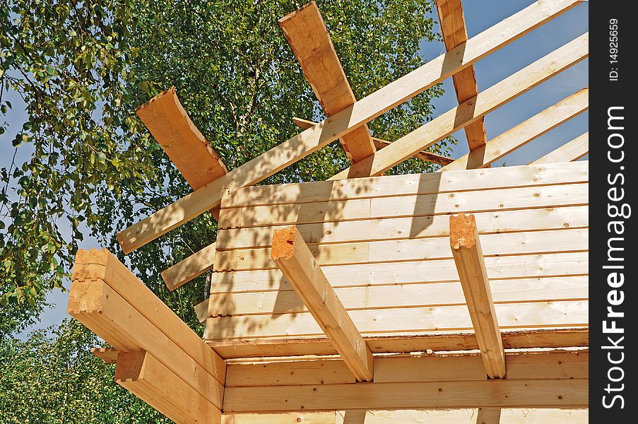 A close-up look at the construction and all wood framing process of this new home. A close-up look at the construction and all wood framing process of this new home.