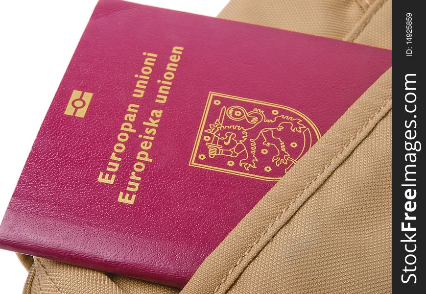 European union Passport. Close up
