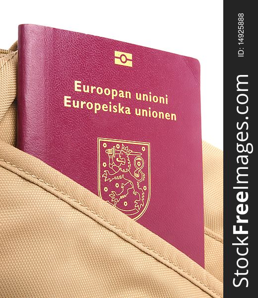 European union Passport. Close up
