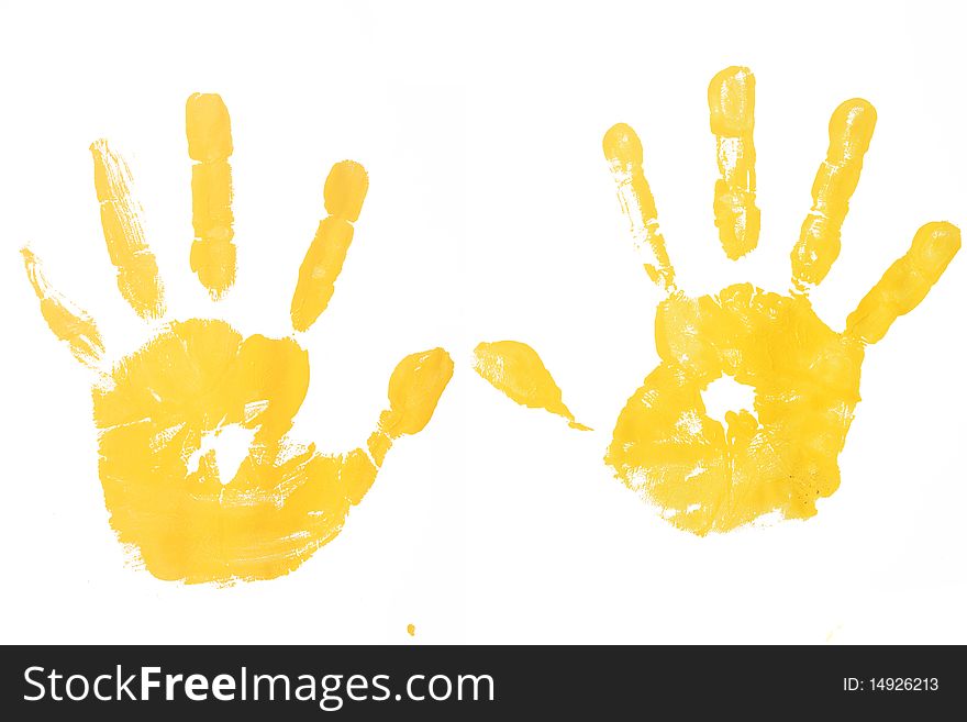 Colorful hands child printed