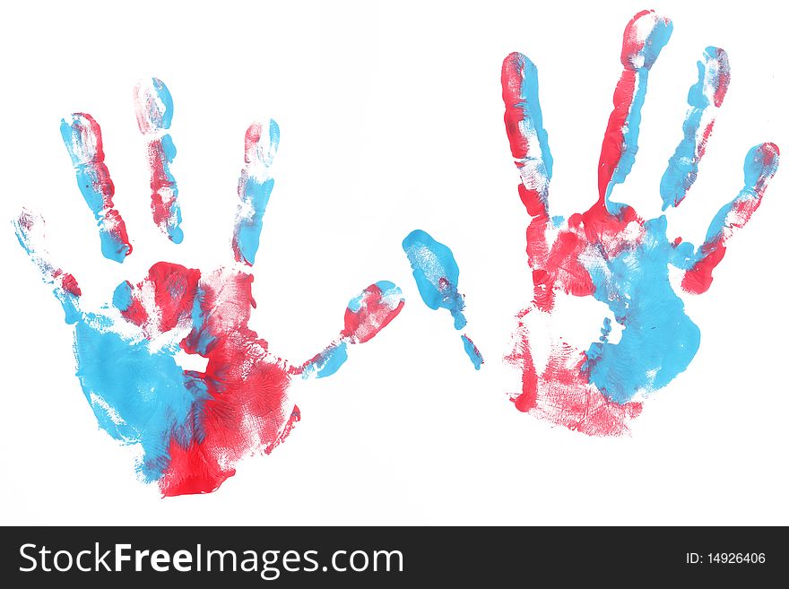Hands child printed symbol of growth and education. Hands child printed symbol of growth and education