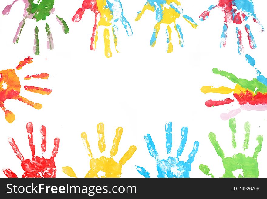 Colorful Hands Child Printed