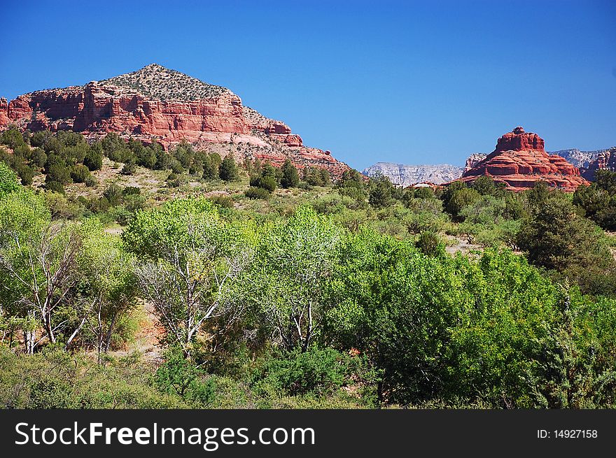 Red rock mountains in Sedona, Arizona. Red rock mountains in Sedona, Arizona