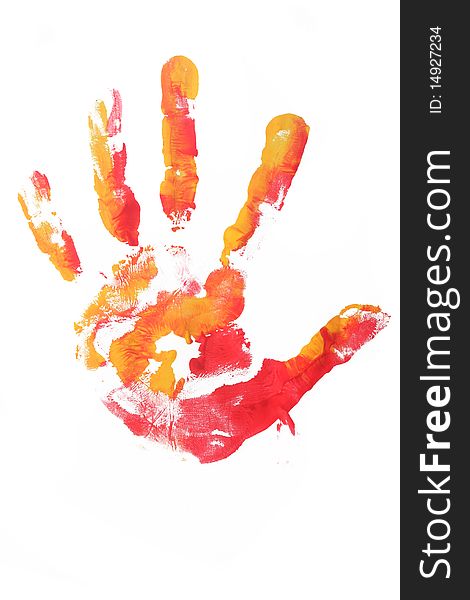 Hands child printed symbol of growth and education. Hands child printed symbol of growth and education