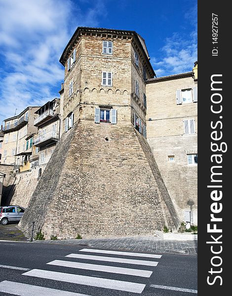 A house outside the fortress walls of Macerata, Marche. A house outside the fortress walls of Macerata, Marche