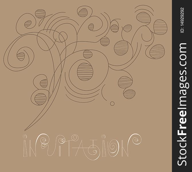 Invitation design. Universal template for greeting card, web page, background